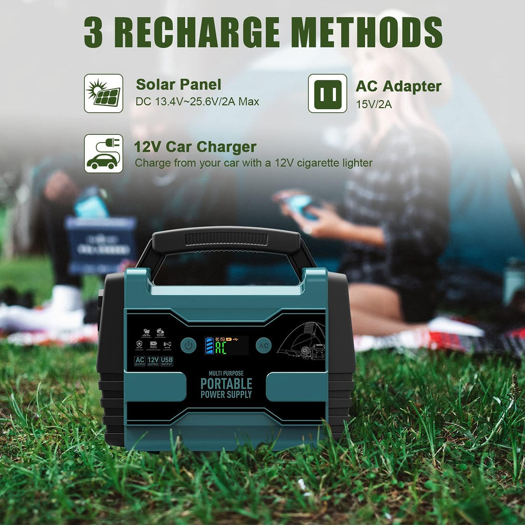 Portable Power Station 42000mAh 155Wh Lithium Battery 2 AC Outlet 2 USB-A LED Flashlights U905384