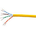 Cat5e Ethernet Bulk Cable Solid 350MHz UTP Cmp Plenum Copper 24AWG 1000ft Yellow C91846