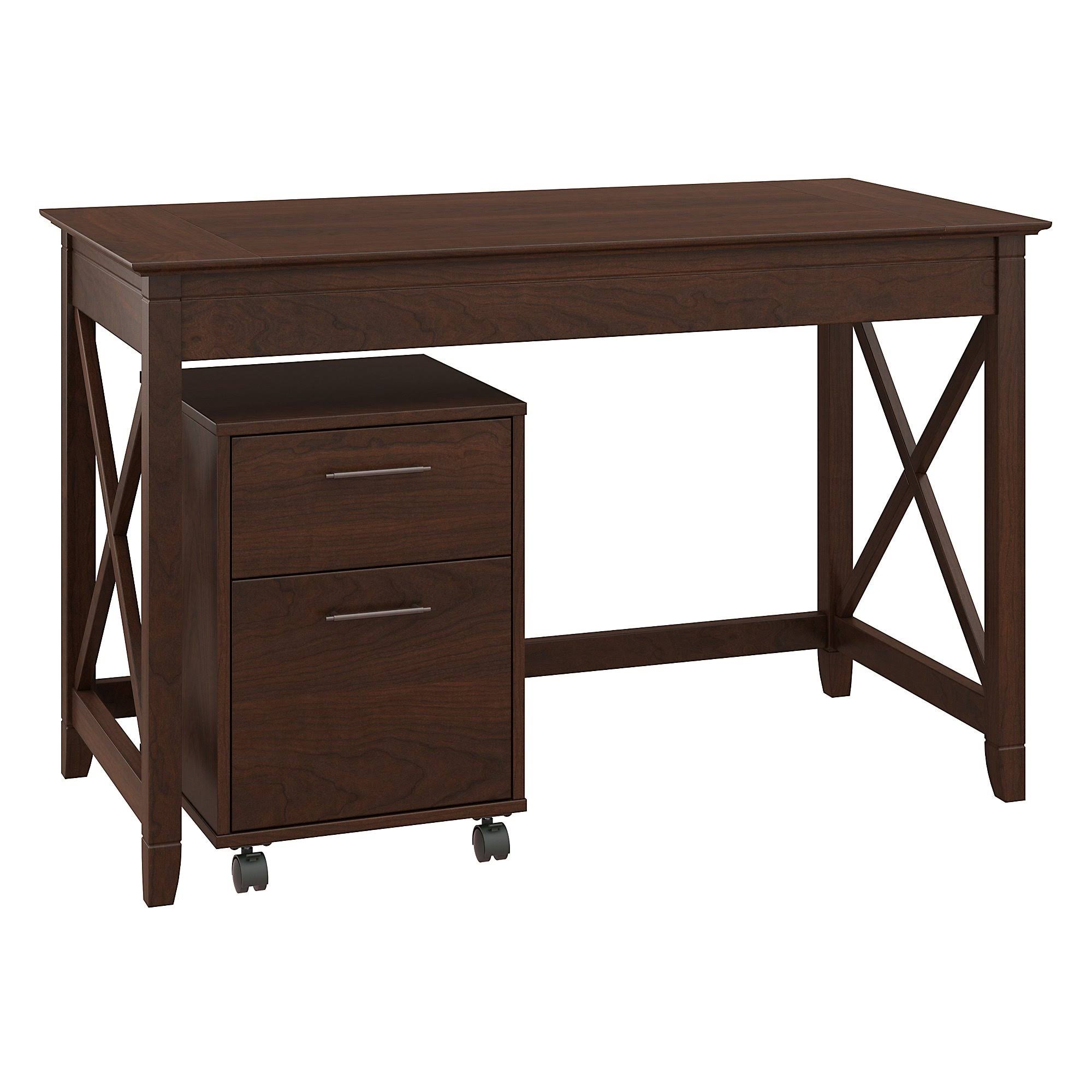 48W Writing Desk with 2 Drawer Mobile File Cabinet T304