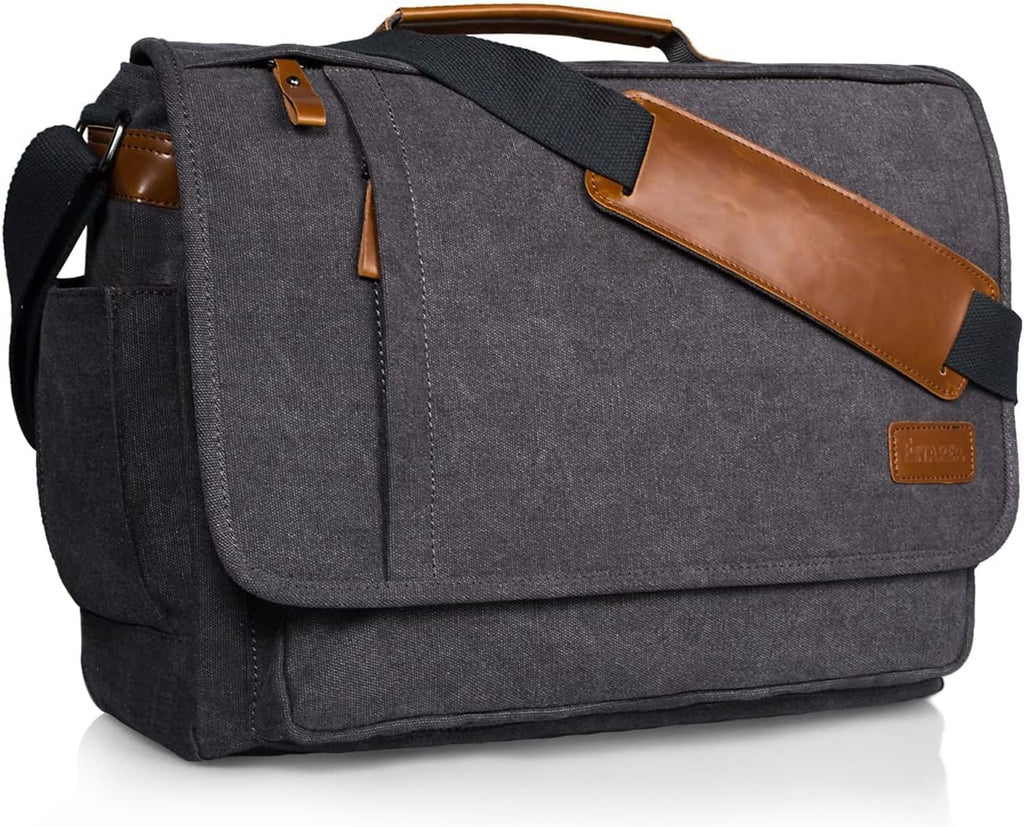 Water-resistance Canvas Shoulder Bag 15.6 Inch Laptop B714681
