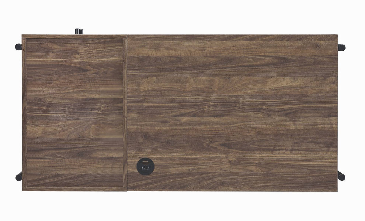 Industrial Aged Walnut and Black Bookcase U30258