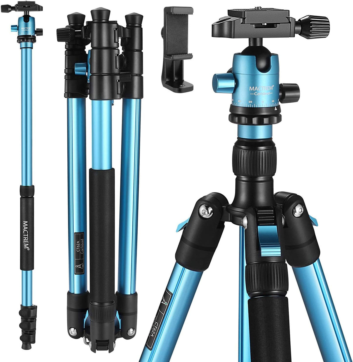 Black 62 Camera Tripod with Carry Bag D9541
