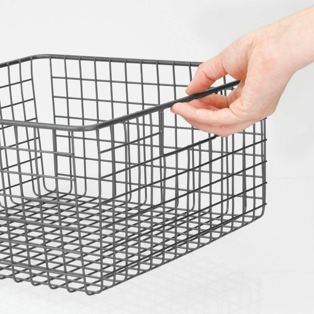 4 Pack Metal Wire Food Storage Organizer Bin, Soft Brass A93639