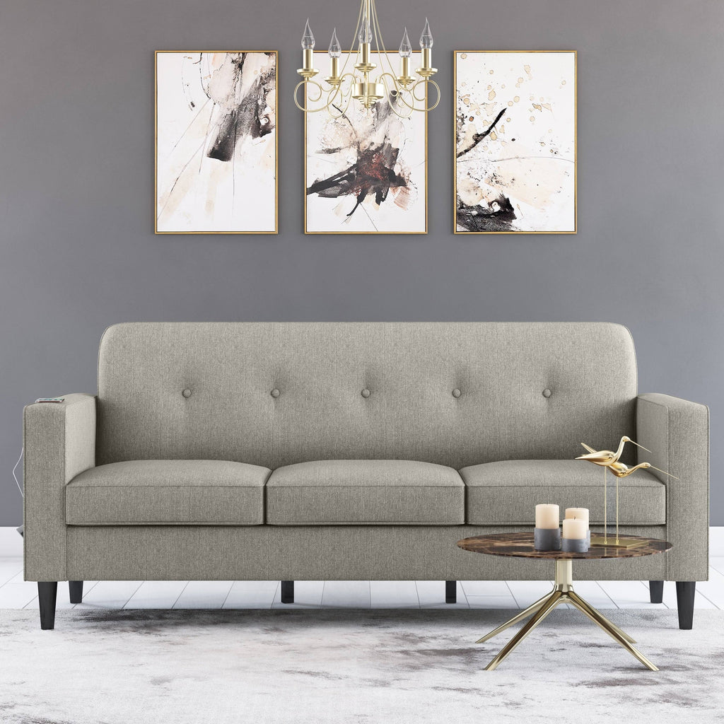 Mustard Yellow Sofa with USB and Power Ports L3247