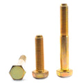 3/8-16 x 5 1/2 Coarse Thread Hex Cap Screw - USA Alloy Steel Yellow Zinc Plated R179