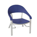 Textured Snow Navy Patio Dining Armchair D365