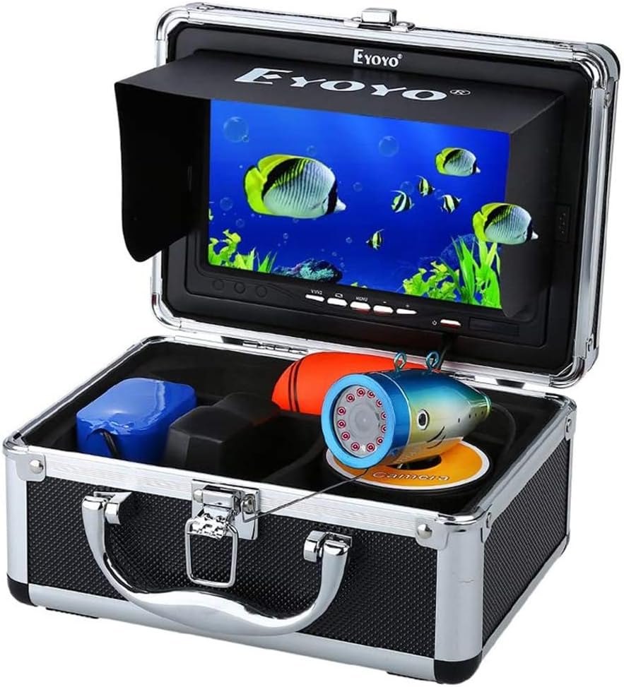 Portable Underwater Fishing Camera 7 inch LCD Monitor 1000TVL 12pcs IR Infrared Lights 50m Cable Y44234