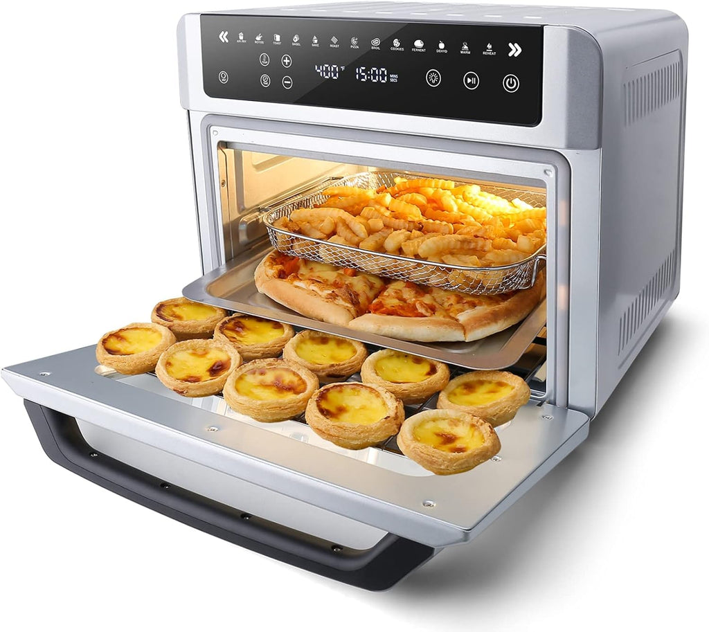 Large Digital LED Screen Convection Air Fryer Toaster Oven Combo with Rotisserie and Dehydrator E9000