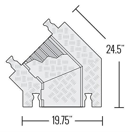 Polyurethane Heavy Duty 5 Channel 45 Degree Left Turn Cable Protector with Dog-Bone Connector T6917