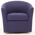 Amethyst Polyester Blend Swivel Barrel Chair O391