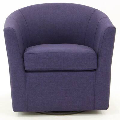 Amethyst Polyester Blend Swivel Barrel Chair O391
