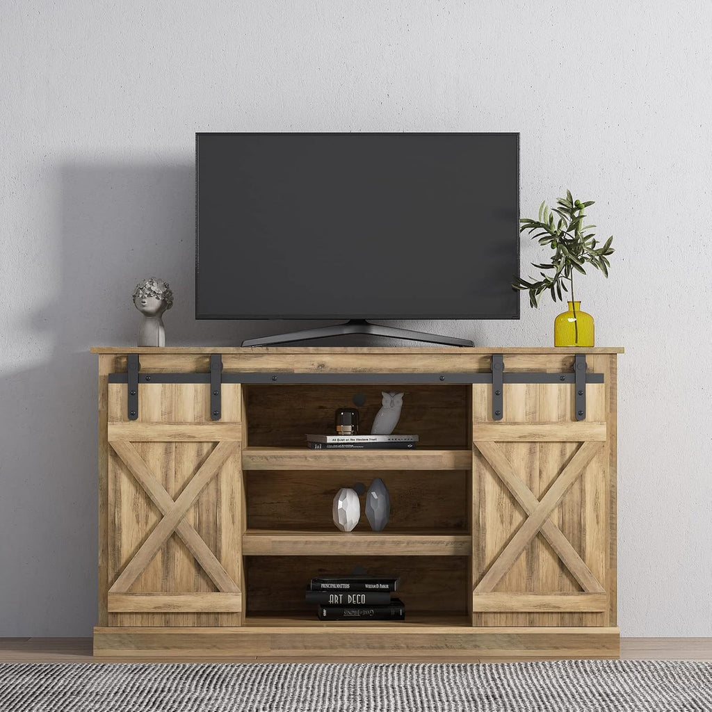 Walnut Wood TV Stand with Storage Cabinet N2306