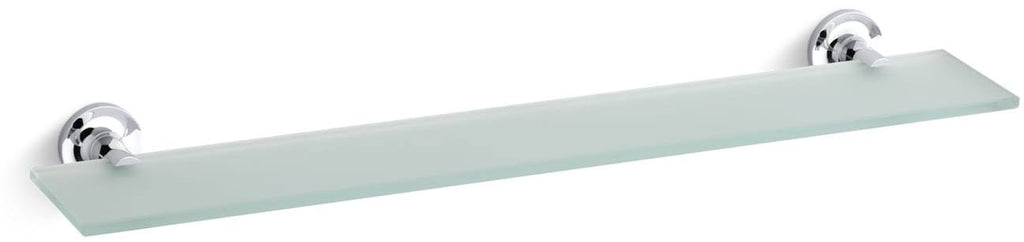 Polished Chrome Glass Shelf F2136