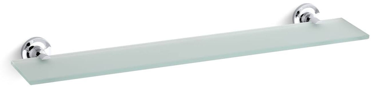 Polished Chrome Glass Shelf F2136
