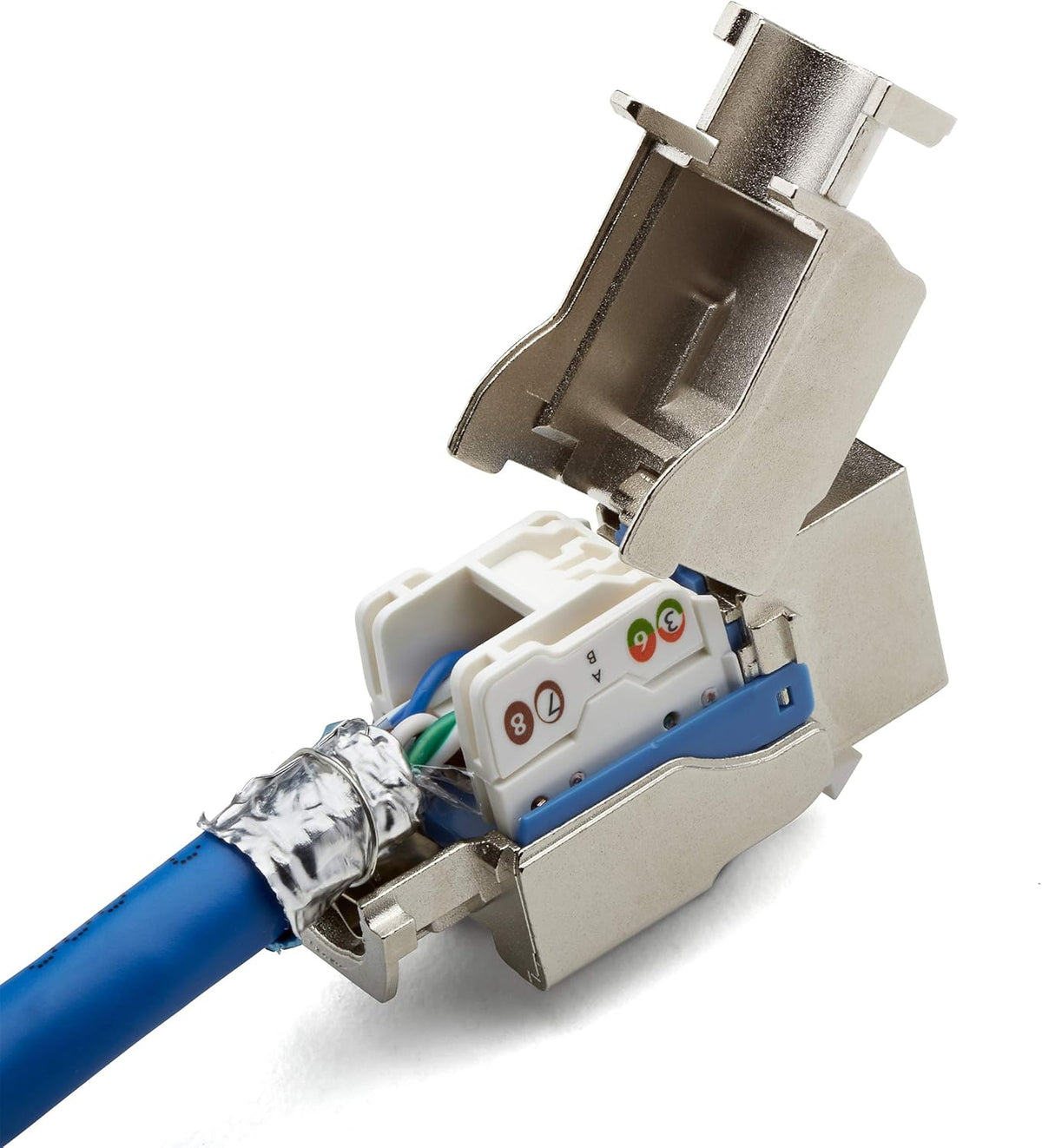 12 Pack Shielded Cat6A Toolless Keystone Jack Y811244