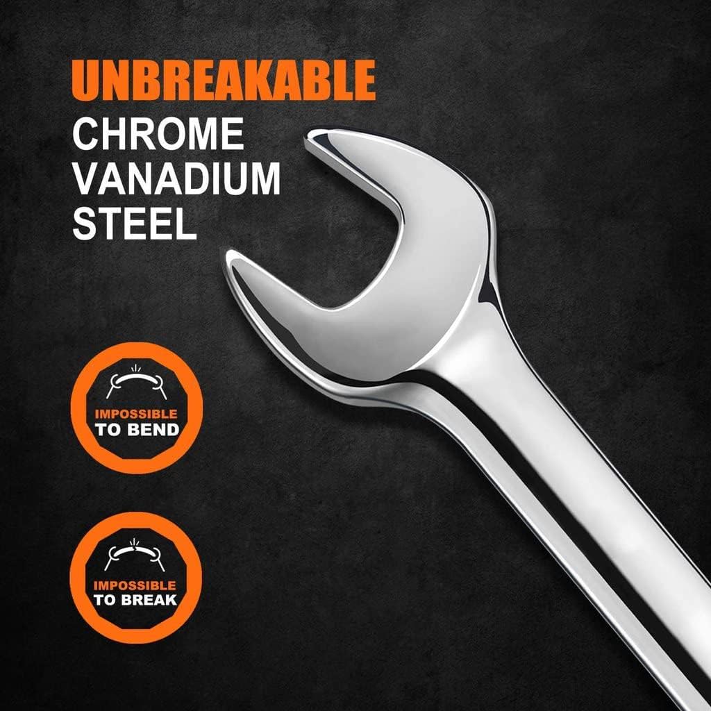 32PCS Chrome Vanadium Steel Ratcheting Wrench Set F755