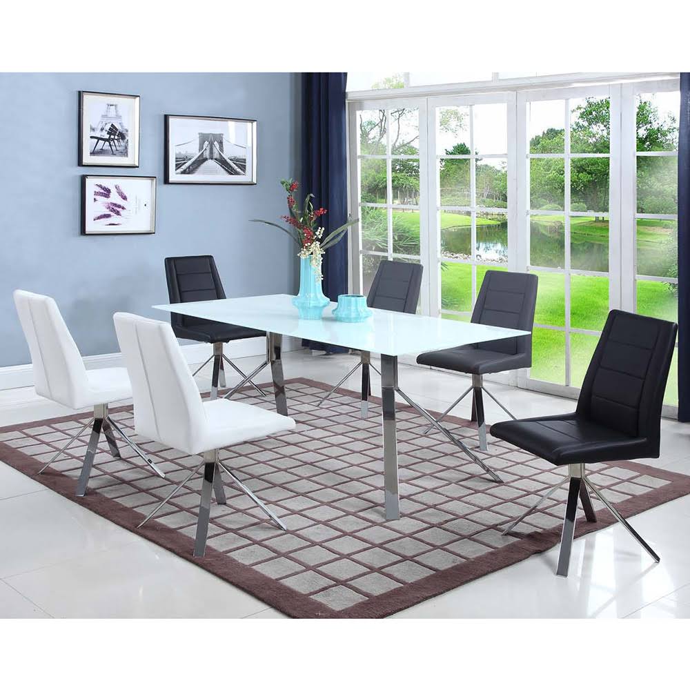 Black Channel Back Chair [Set of 2] S312985