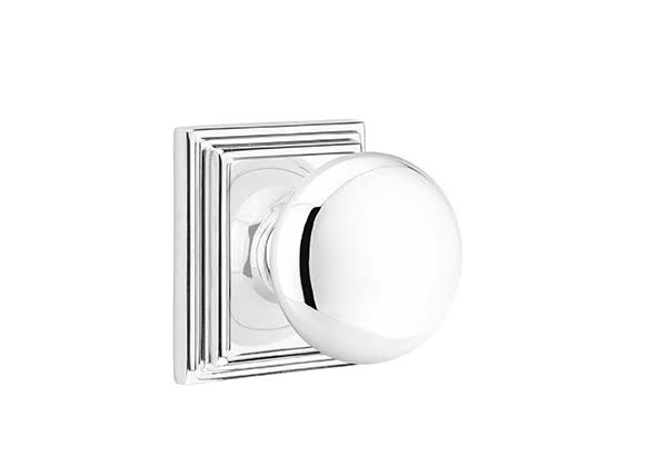 Polished Chrome Dummy Pair Knob with Rosette R786818