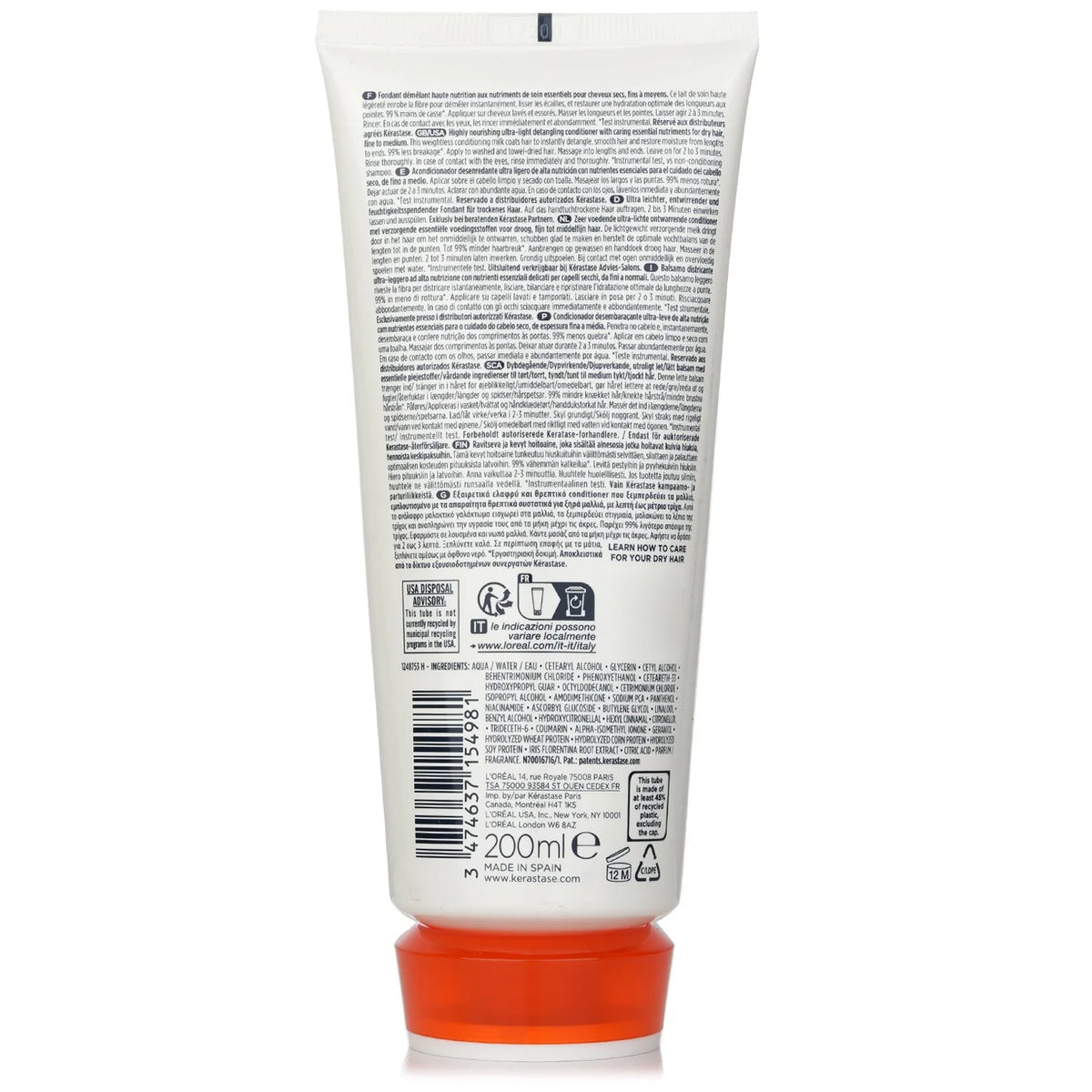 Ultra-Light Detangling Conditioner for Dry Hair, 200ml U54845
