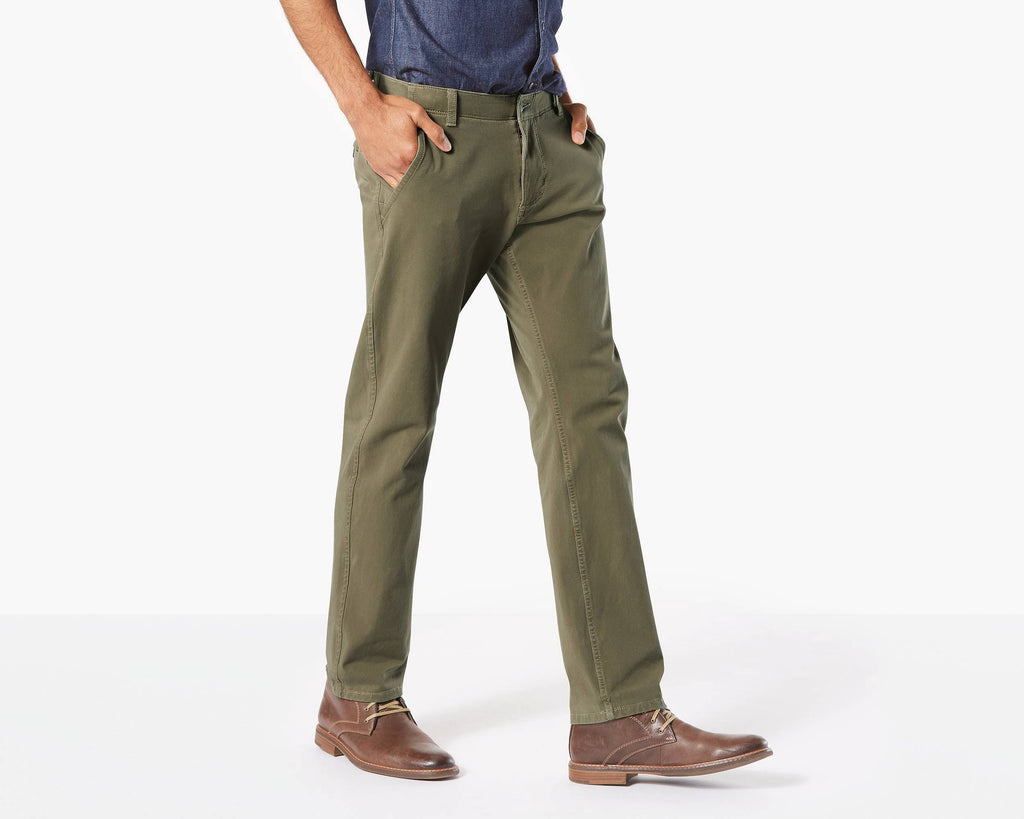 Slim Tapered Fit Olive Pants W414
