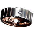 6mm Brushed Silver Rose Gold Tungsten Rings K524