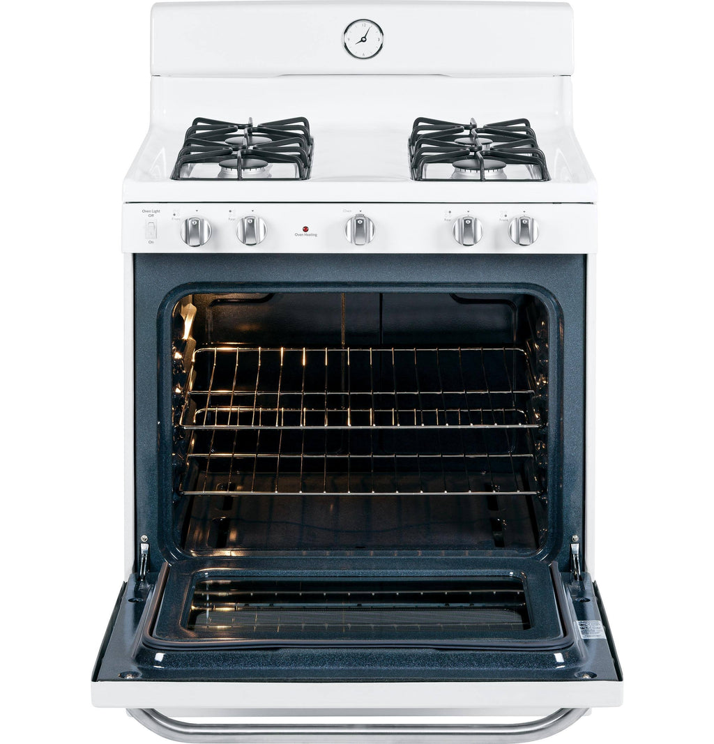 White Freestanding Gas Range with Broiler Drawer P228185