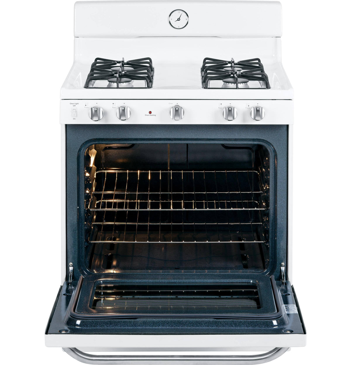 White Freestanding Gas Range with Broiler Drawer P228185