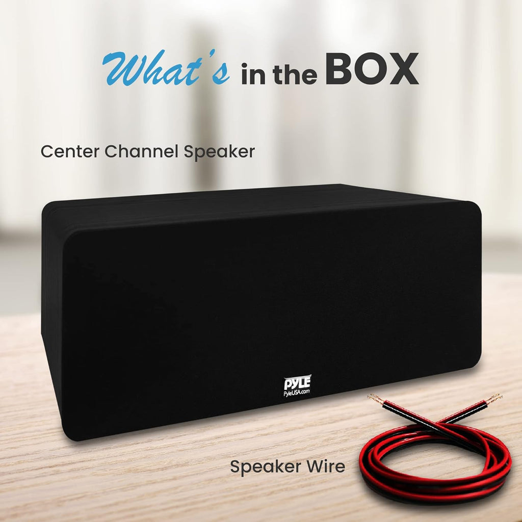 Center Channel Speaker with Dual 4-Inch Woofer and Silk Dome Tweeter F31429
