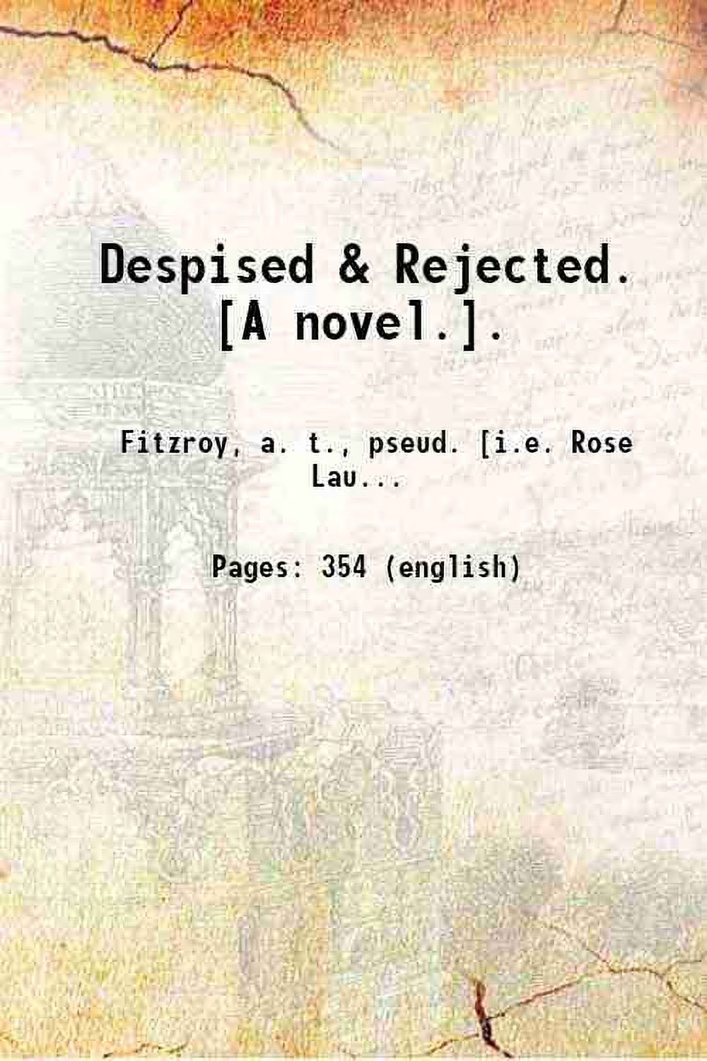 Despised & Rejected Novel Hardcover X910964