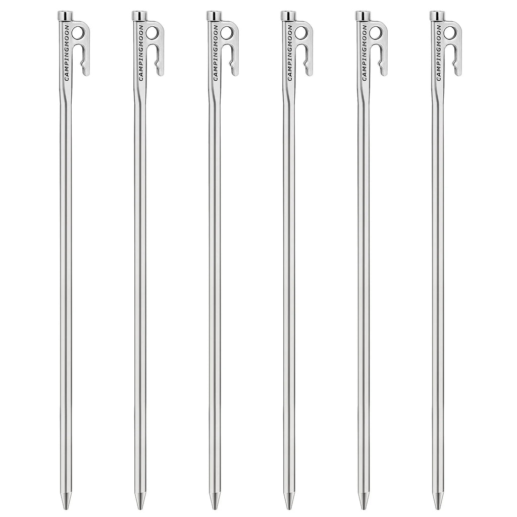 Heavy Duty Steel Tent Stakes Pegs with Hook and Hole Design P813529