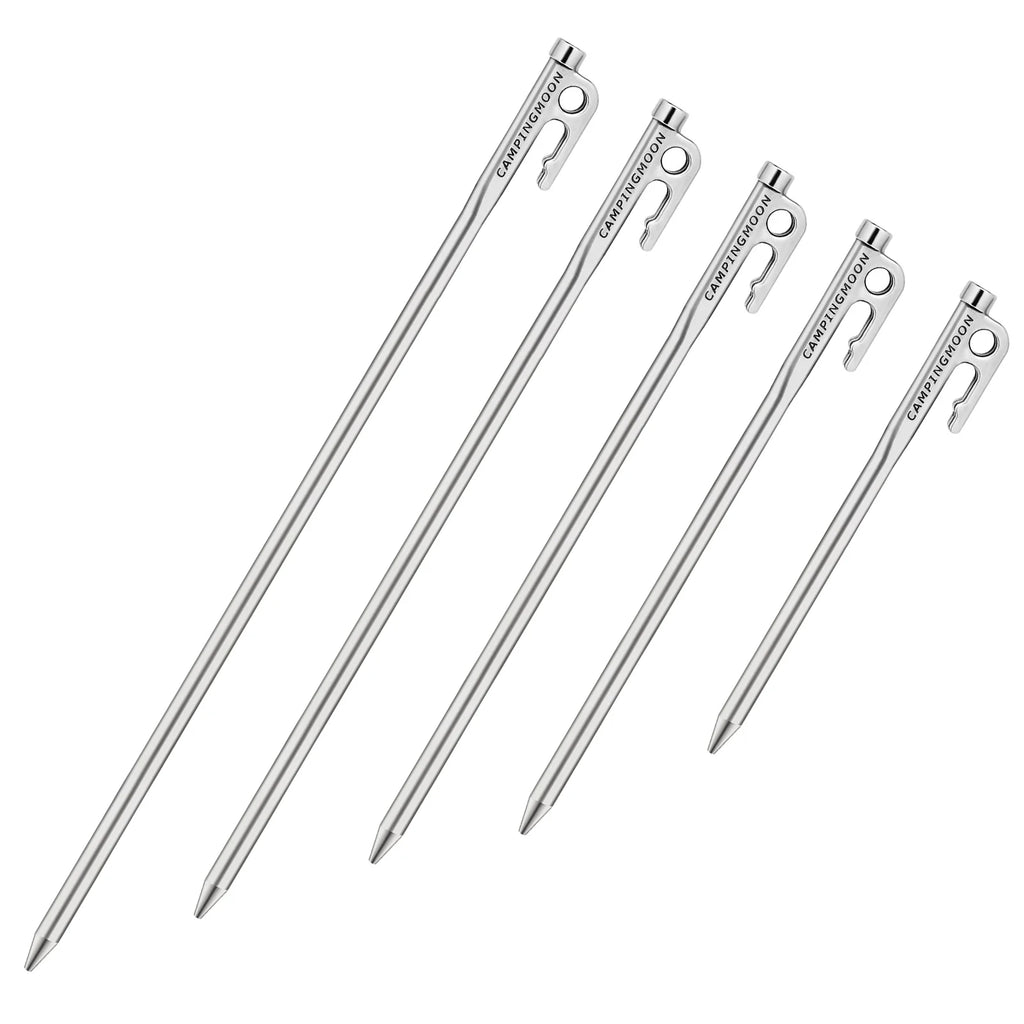 Heavy Duty Steel Tent Stakes Pegs with Hook and Hole Design P813529