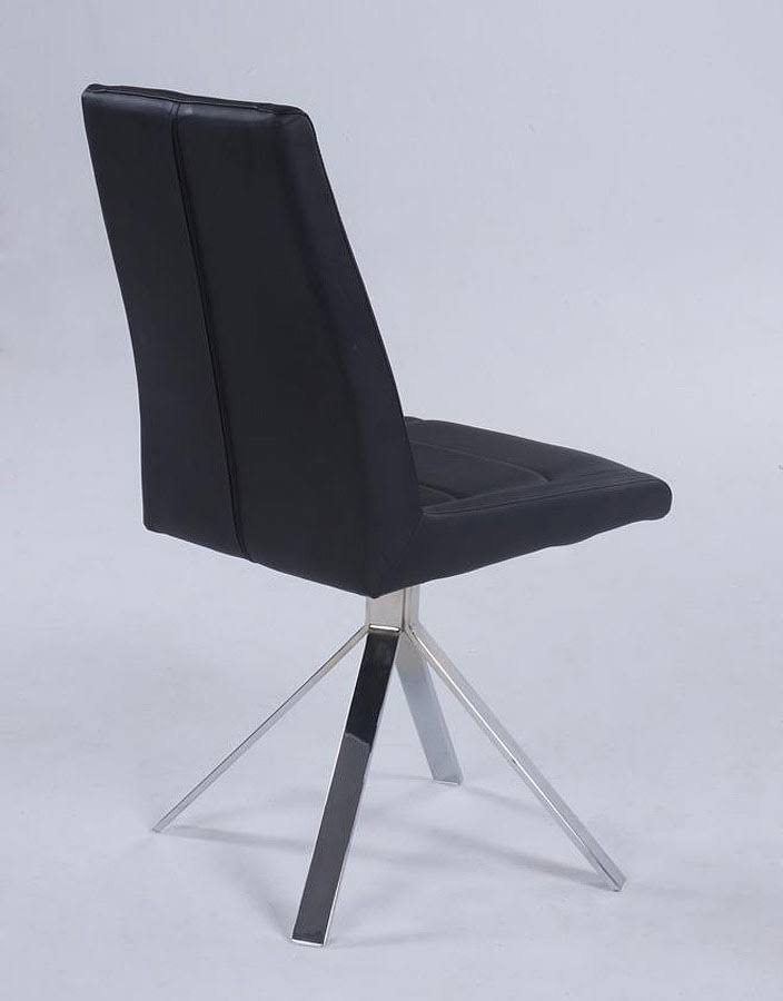 Black Channel Back Chair [Set of 2] S312985