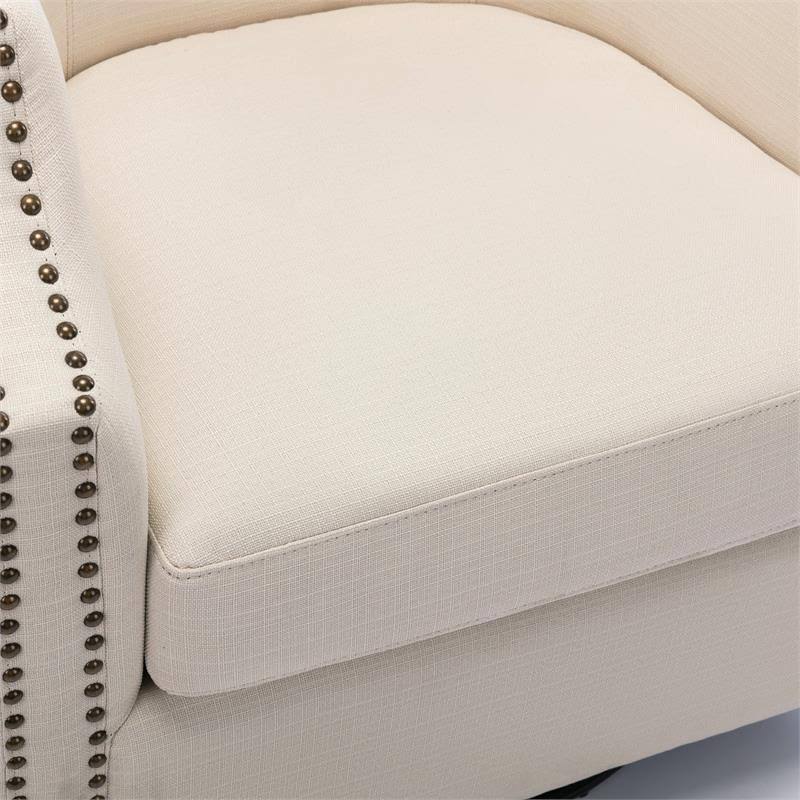 Linen Swivel Barrel Chair J2172