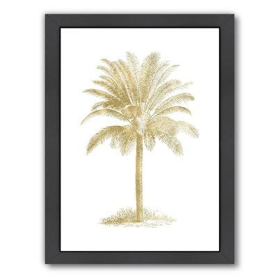 Gold on White Framed Graphic Art H561