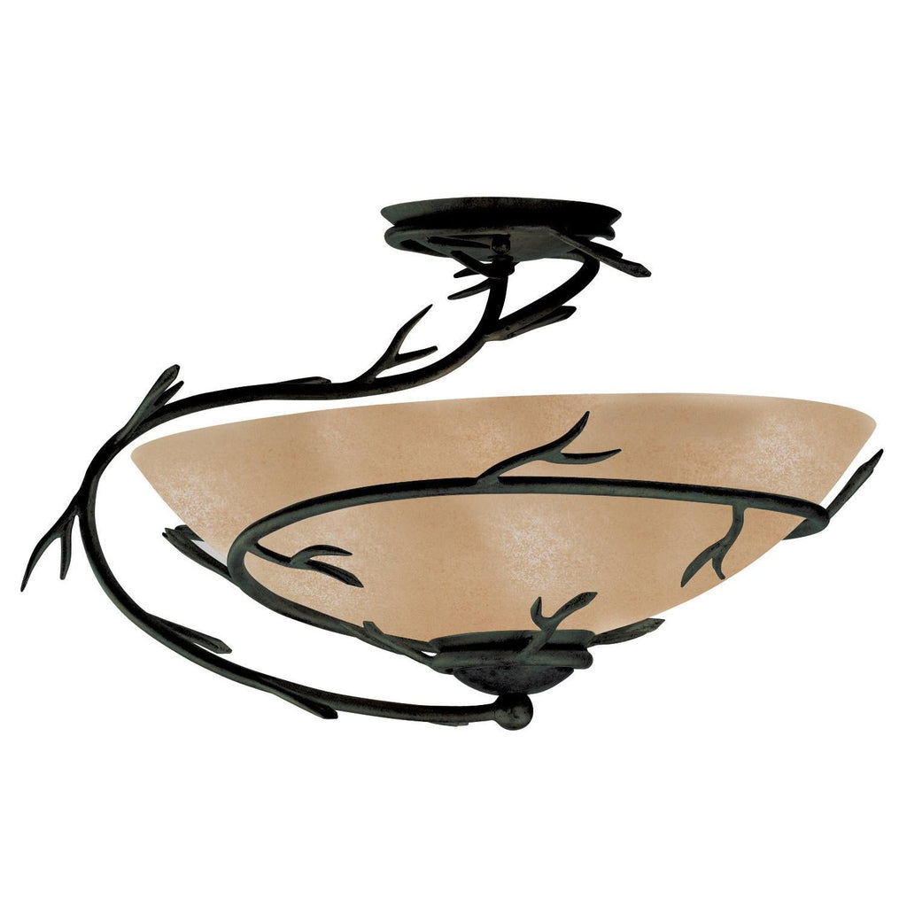 Blackened Bronze Semi-Flush Mount Light Q33357