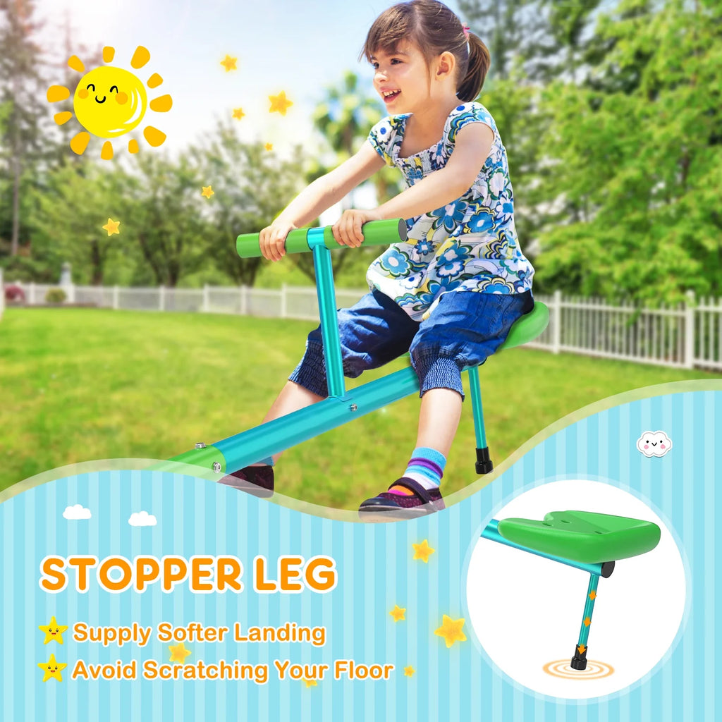 Kids Seesaw Teeter Totter with 360 Degrees Rotation Y294366