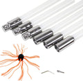 Chimney Brush 33ft Nylon Flexible Rods Cleaning Tool Kit 10 Rods Extra Head X980