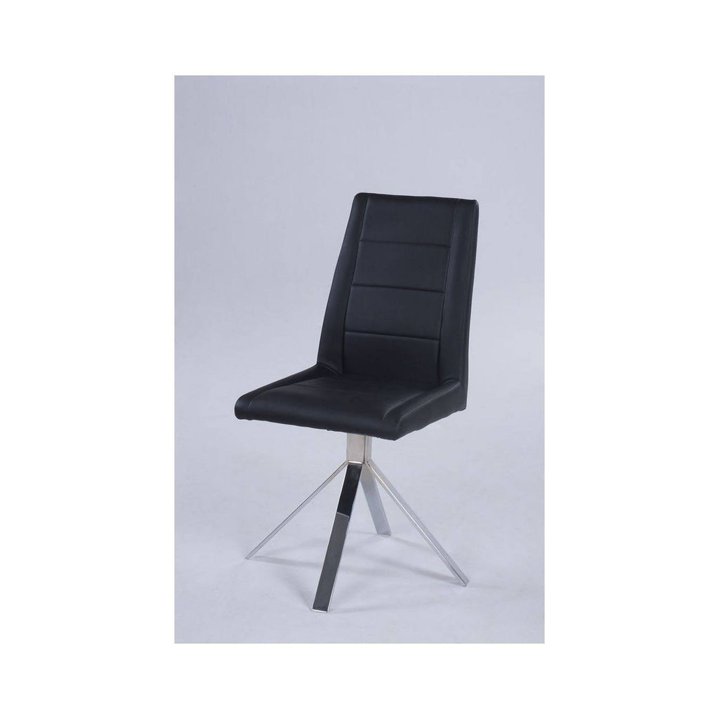 Black Channel Back Chair [Set of 2] S312985