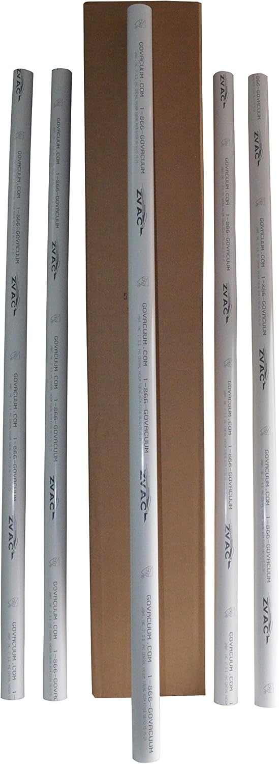 Central Vacuum Pipe Tubing Qty 5 of 56.5" (Total 23.5 feet) PVC Pipe Built in Vacuum Pipe Replacement ASTM F2158 (5) Pack of 2 U296