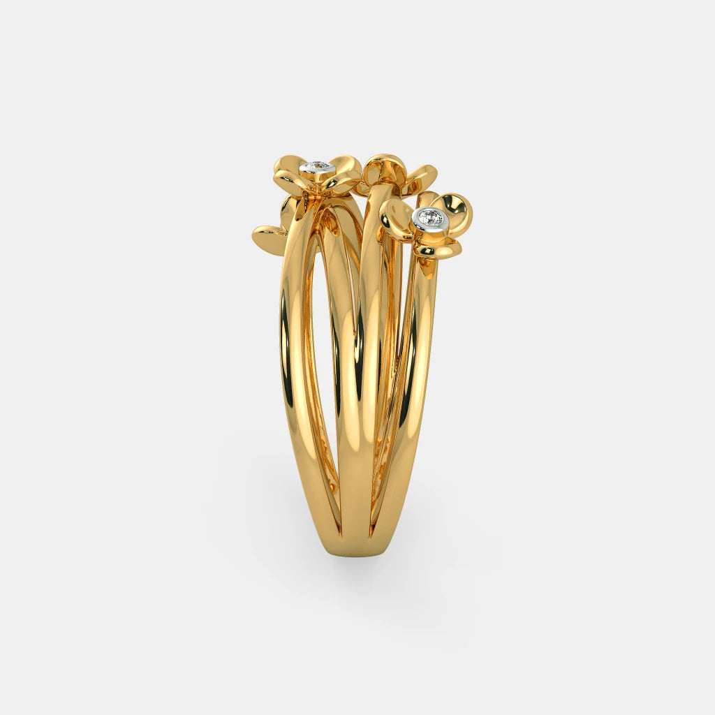 18Kt Yellow Gold Diamond Ring X389303