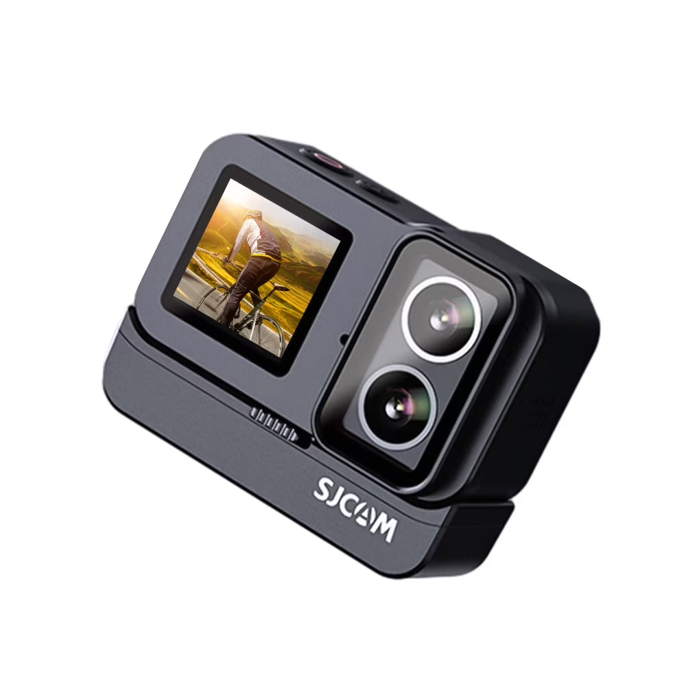 Action Camera 20MP Waterproof Dual Screen 135° Wide Angle with External Battery Case B653859