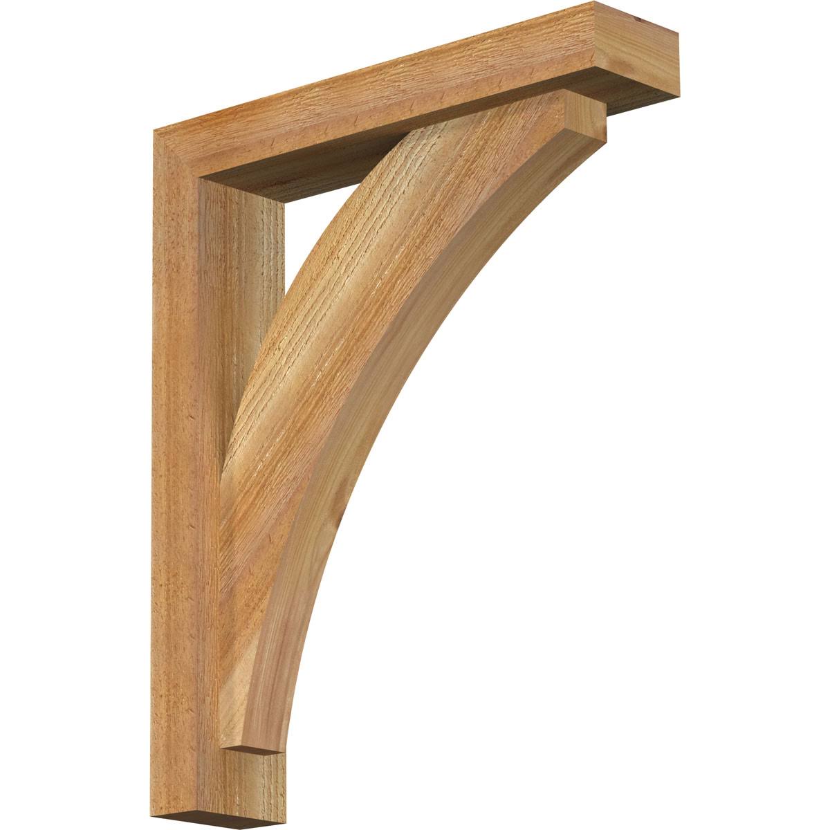 Rough Sawn Western Red Cedar Bracket with Offset Brace I1681