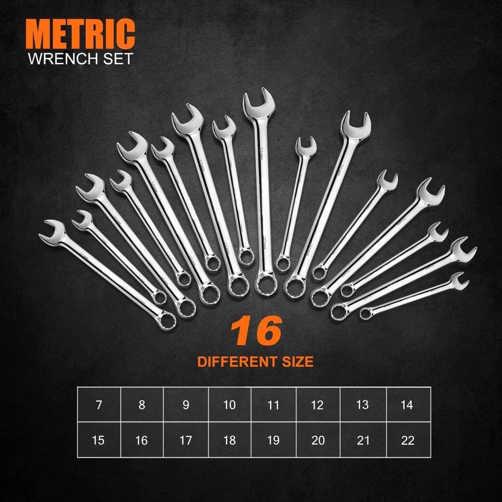 32PCS Chrome Vanadium Steel Ratcheting Wrench Set F755