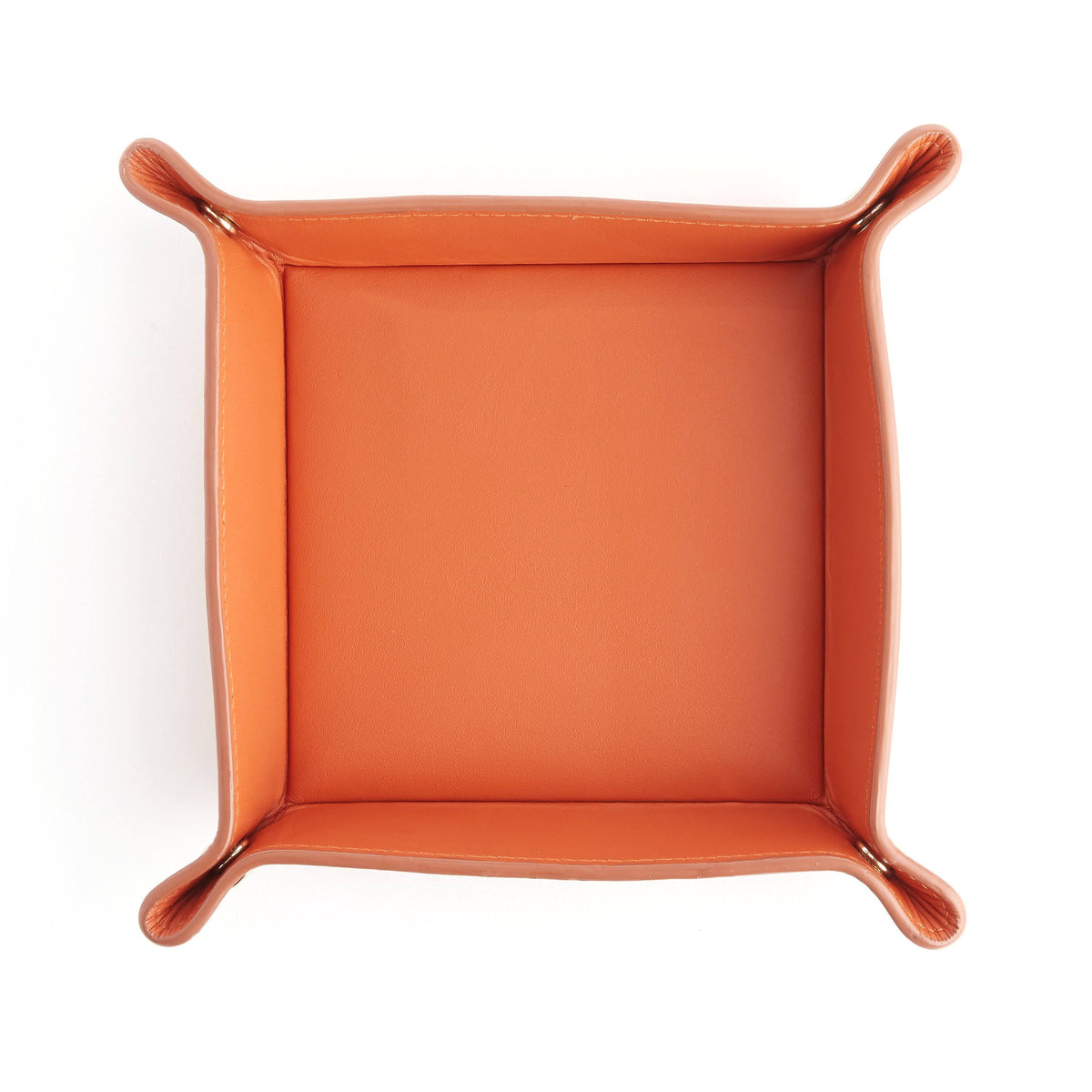 Orange Leather Valet Tray K858
