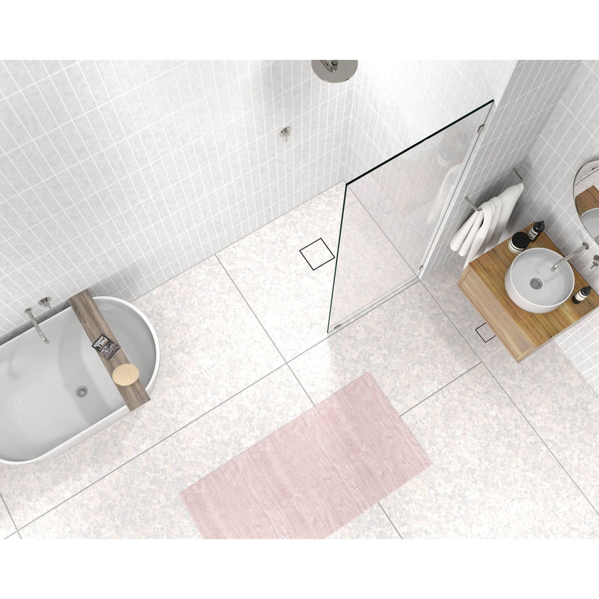 Frameless Fixed Shower Panel V745