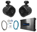 Black 6.5" Marine Wakeboard Tower Speakers with Amplifier R38786