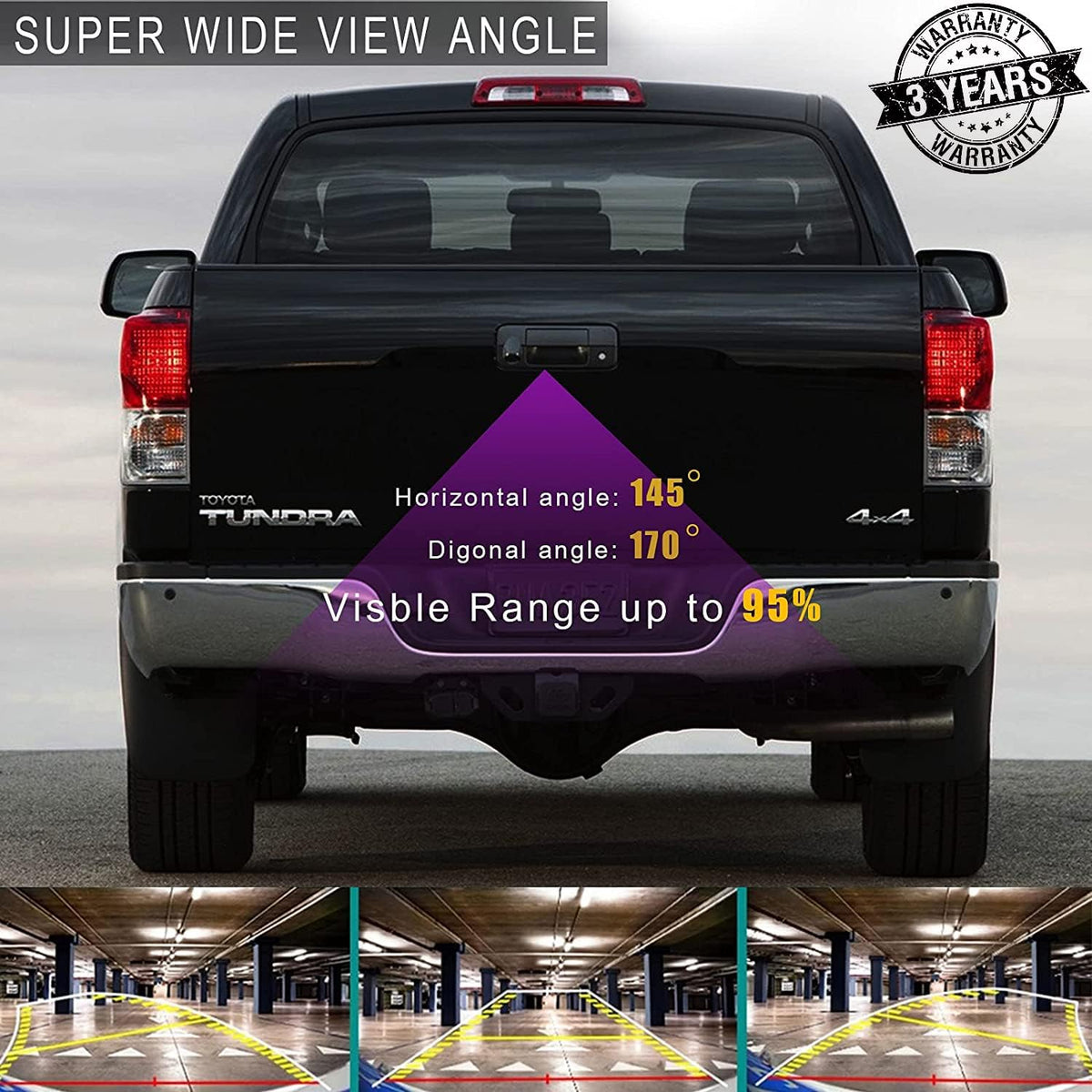 Rear View Backup Camera Compatible with Toyota Tundra 2007-2013 F63949