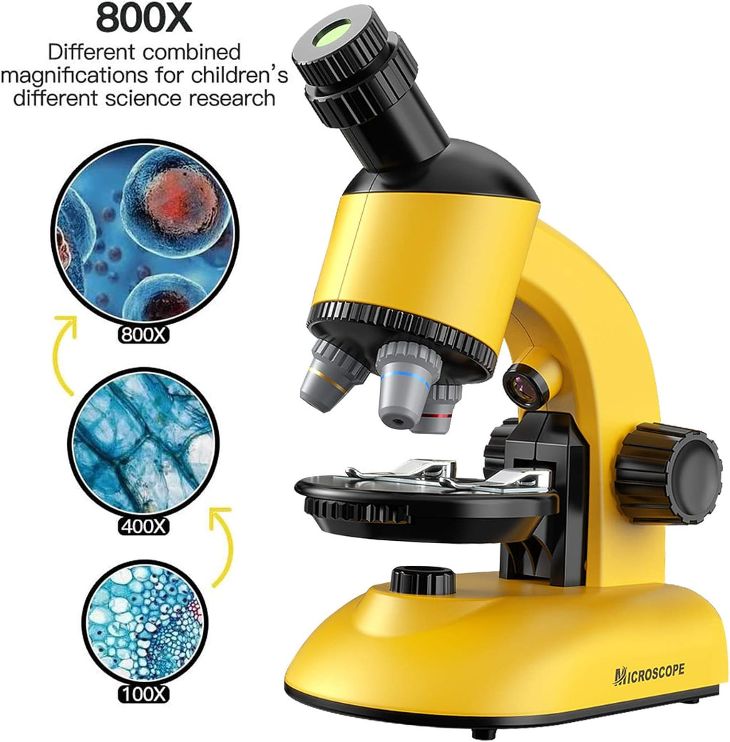 40X-1200X LED Microscope Kit with Slides H664