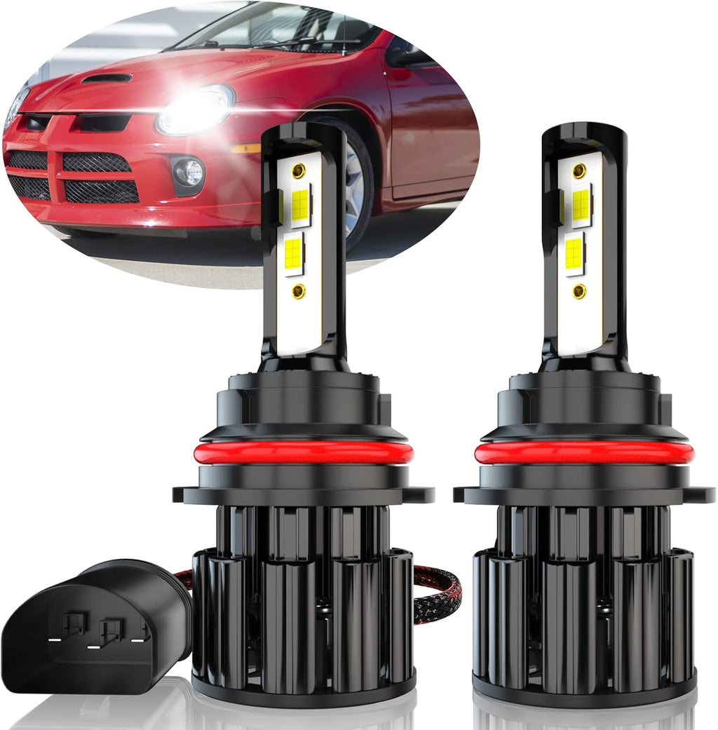 9007 High Low LED Headlight Bulbs, 6000K Cool White, Pack of 2 O3171