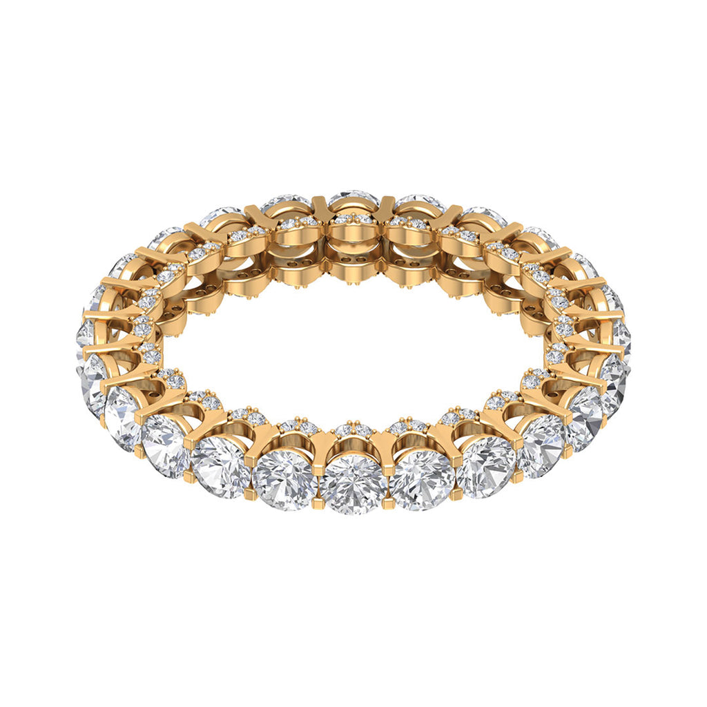 14K Yellow Gold Moissanite Eternity Ring A7933
